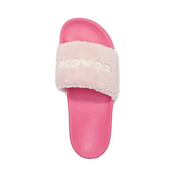 COACH PINK ULI SPORT SLIDE FAUX FUR SIZE 10 - Picture 3 of 4